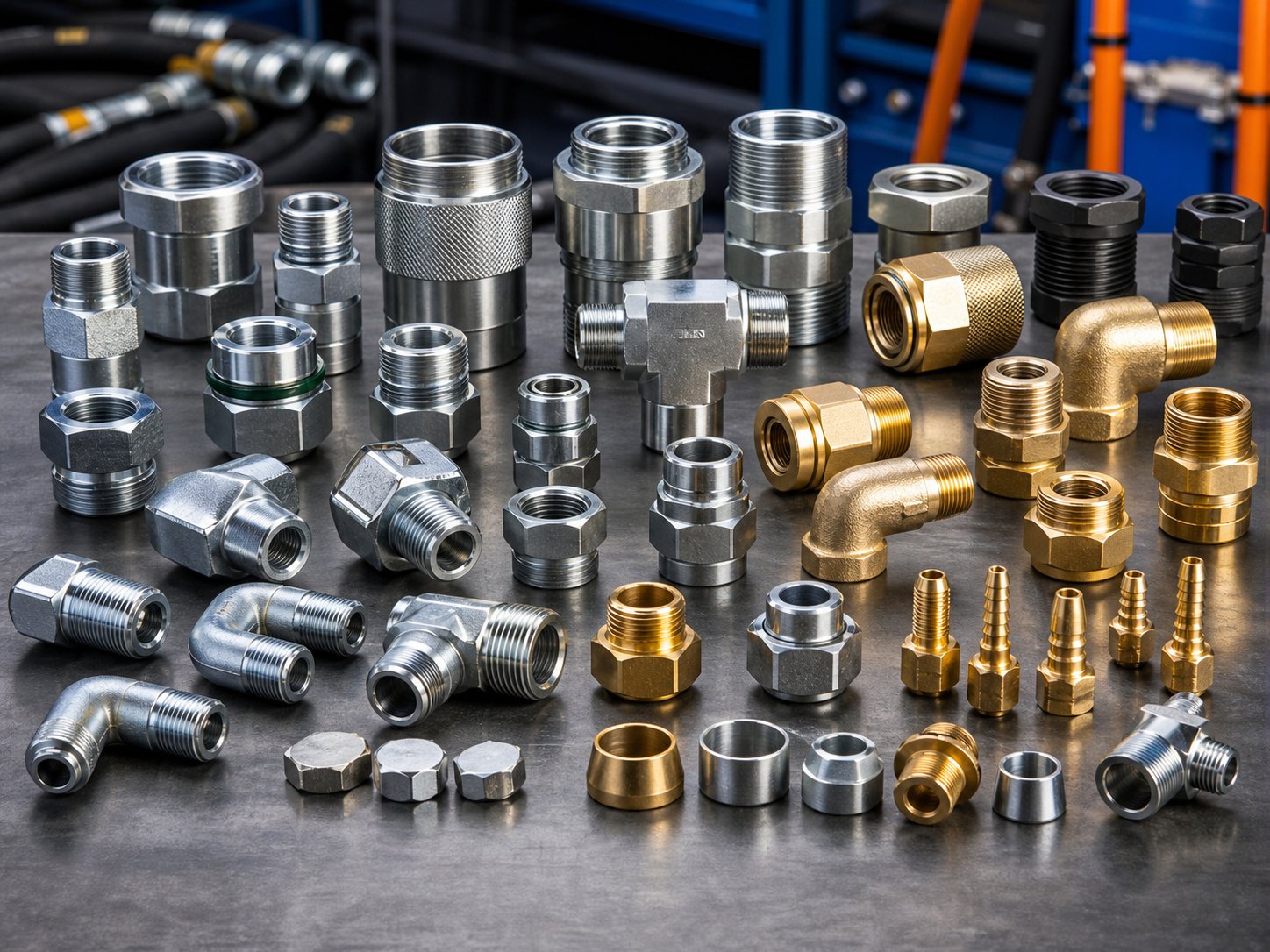 Hydraulic fittings adapters and couplers